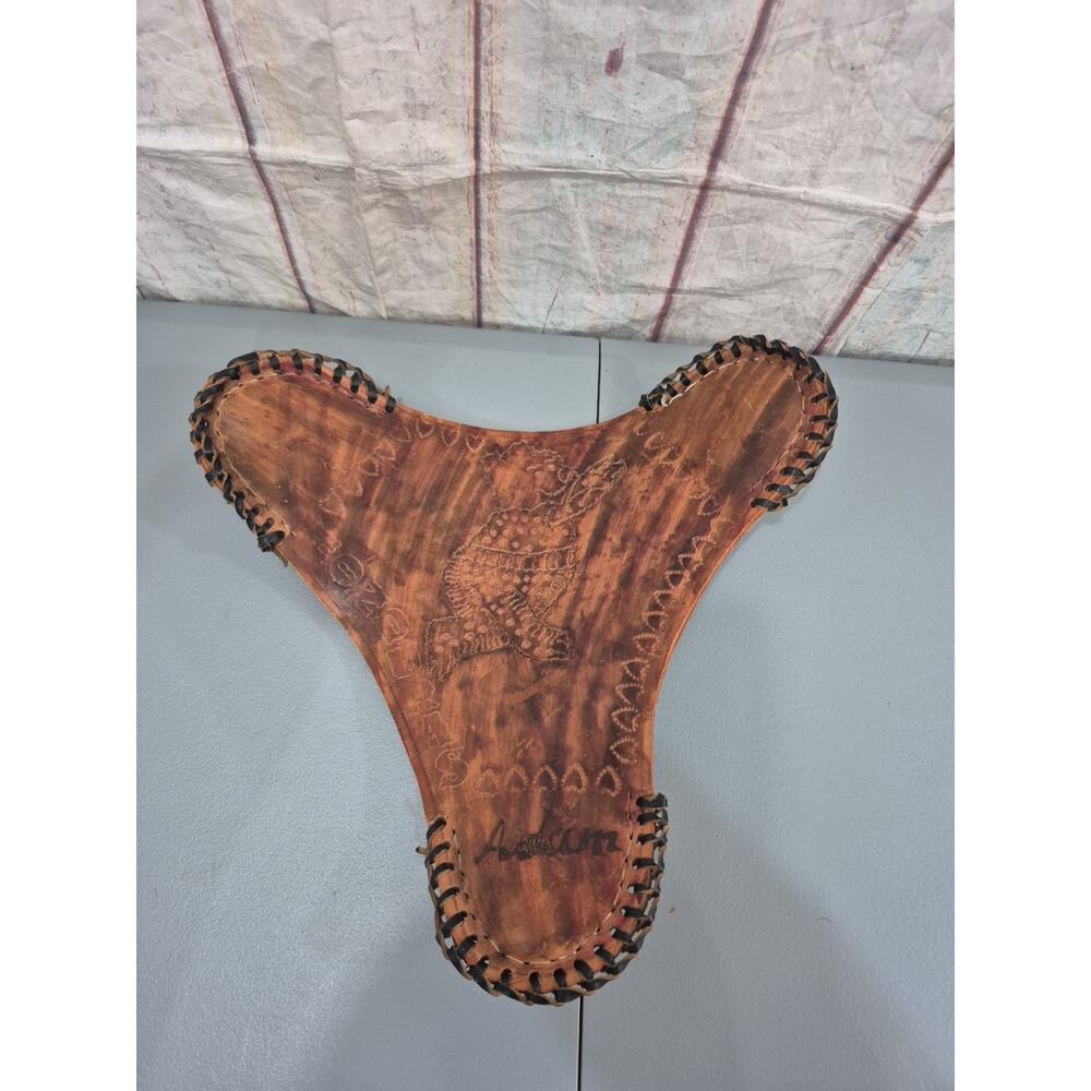 Leather Hand Tooled Tripod Saddle Stool Honduras Winnie The Pooh Travel